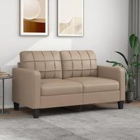 Loveseat 359121 2-vietė sofa Couch 2 vietų lovos Cappuccino Brown 140 cm dirbtinė oda