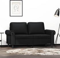 Loveseat 359499 2-vietė sofa sofa 2 sėdimų vietų lovos sofos svetainės sofos Loveseat juoda 120 cm dirbtinė oda
