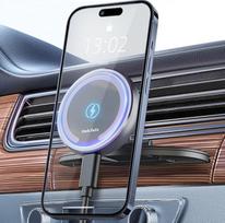 MAGJIEYX MagSafe automobilinis įkroviklio laikiklis Magnetinis CD lizdo laikiklis pilkos spalvos