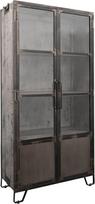 massivmoebel24 Vitrina Mango 90x40x190 Natūraliai lakuota geležis Sunkioji pramonė #123