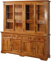 MASSIVMOEBEL24.DE "Oxford Buffet Acacia" 204 x 50 x 220 cm, spalva: Spalva: šviesiai ruda lakuota, dydis: 204 x 50 x 220 cm (plotis x gylis x aukštis)