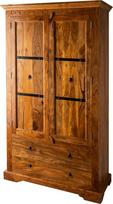 MASSIVMOEBEL24.DE "Oxford" medžio masyvo spinta #0419 Akacijų mediena - medus, lakuota Kolonijinio stiliaus 107 x 50 x 188 cm medžio masyvo spinta