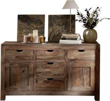 MASSIVMOEBEL24.DE Nature Grey Sideboard #80 Sheesham, spalva: Dydis: 140 x 42 x 80 cm (plotis x gylis x aukštis)