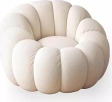 Maža sofa sofa Balta ėriuko aksomo moliūgo kėdė Gyvenamasis kambarys Balkonas Laisvalaikio sofa kėdė Viengulė sofa Miegamasis Tinginys sofa kėdė Mažos erdvės sofa