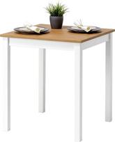 Medinis valgomojo stalas Mažas virtuvės stalas 70 x 70 cm Valgomojo stalai Mažas medinis stalas Valgomasis stalas Valgomasis stalas Virtuvės stalas Mažas valgomasis stalas Baltas rudas