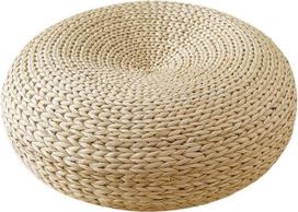 Meditacijos kilimėlis Rankų darbo šiaudų meditacijos pagalvėlė Minkšta kvėpuojanti megzta Tatami pagalvėlė Minkštas jogos kilimėlis Rankų darbo austi Tatami grindų pagalvėlė 45 x 15 cm