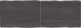Medžio masyvo apdorota tamsiai ruda stalo lenta 140 x 50 x (2-6) cm, virtuvės, kavos stalo, valgomojo stalo, rašomojo stalo, stalviršio pakeitimas