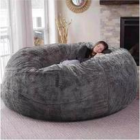 Milžiniškas Bean Bag kėdė be užpildo dirbtinio kailio tingus sofos dangtelis didelis Lounger skalbiamas Jumbo Bean Bag milžiniškas atminties putų baldai
