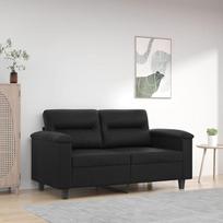 Minkšta sofa 359578 2 vietų sofa sofa 2 vietų minkštasuoliai gyvenamajam kambariui Sofa minkštasuoliai juoda 120 cm dirbtinė oda