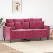 Minkštas minkštasuolis 359307 2 vietų sofa sofa 2 vietų minkštasuoliai svetainei Sofa minkštasuoliai Vyno raudona 140 cm aksomas