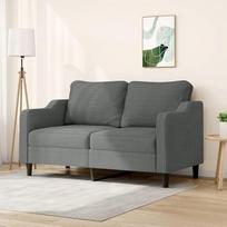 Minkštas minkštasuolis 359360 2 vietų sofa sofa 2 vietų minkštasuoliai tamsiai pilka 140 cm audinys