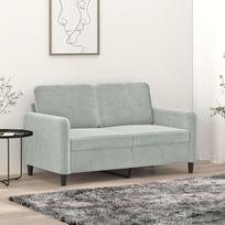 Minkštas minkštasuolis 359432 2 vietų sofa sofa 2 vietų minkštasuoliai svetainei Sofa minkštasuoliai šviesiai pilka 120 cm aksomas