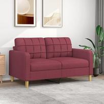 Minkštasuolis 359097 2 vietų sofa sofa 2 vietų minkštasuoliai gyvenamajam kambariui Sofa minkštasuoliai Vyno raudona 140 cm audinys