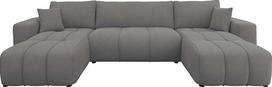 Mirjan24 Wohnlandschaft Furyn U, kampinė sofa su miego funkcija ir lovos dėže, U formos sofa, simetriška minkšta sofa, kampinė sofa (Velo 635)