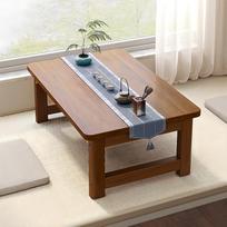Moderner Couchtisch aus Massivholz, zusammenklappbar, zum Sitzen auf dem Boden, niedriger Boden, Schreibtisch für Erwachsene, idealus für schwebende Fenster, Teestube, Balkon, Wohnzimmer und