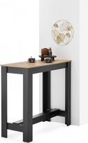 MODESTO baro stalas "Artisan Oak Look / Black" - modernus aukštas stalas virtuvei ir valgomajam - 115 x 103 x 50 cm (plotis x aukštis x gylis)