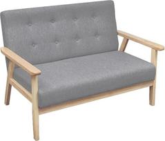 MOONAIRY 2 vietų sofa, grindų sofa, šezlongas, maža sofa, sofa, sofa, poilsio sofa, sofos ir sofos, svetainės sofa, paauglių kambariui, šviesiai pilkas audinys