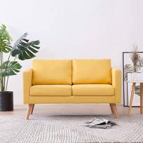 MOONAIRY 2 vietų sofa, grindų sofa, šezlongas, maža sofa, sofa, sofa, sofa, poilsio sofa, sofos ir sofos, svetainės sofa, svetainės sofa, svetainės sofa, audinio geltona