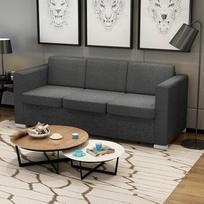 MOONAIRY 3 vietų sofa, grindų sofa, šezlongas, maža sofa, sofa, sofa, poilsio sofa, sofos ir sofos, svetainės sofa, svetainės sofa, svetainės sofa, audinio tamsiai pilka