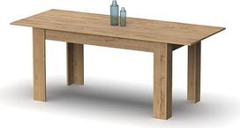 Muebles Pitarch Išskleidžiamas valgomojo stalas 140-180 cm, skirtas 6 asmenims, svetainės ar virtuvės stalas, auksinis ąžuolas, stačiakampis, modernus, elegantiškas, tvirtas