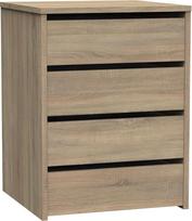 Muebles Pitarch Komoda 4 stalčiai Kambrijos ąžuolas 63,5 x 46 x 45 cm (aukštis x plotis x gylis), Tibeto kolekcija