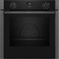 NEFF B3ACE2AG3, N50, orkaitė, 60 x 60 cm, pagaminta Vokietijoje, LCD ekranas, ištraukiamos durelės, "CircoTherm", 7 kaitinimo tipai, lengva valyti, užraktas nuo vaikų, greitasis kaitinimas, grafitinės pilkos spalvos