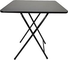 Nešiojamas kvadratinis sulankstomas stalas iš nerūdijančio plieno 60 x 60 x 70 cm lauko stovyklavimo pikniko stalas sulankstomas valgomojo stalas namams Lengvas ir juodas