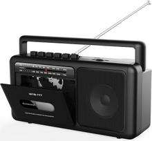 Nešiojamasis kasečių grotuvas "Boombox", senovinis AM/FM stereo radijas su "Bluetooth", USB, ausinių lizdas, nešiojamasis kasetinis magnetofonas namams ar lauke (juodas)