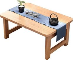 Nešiojamasis sulankstomas stalas Balkono įlankos langas Namų mažasis arbatos stalas Kavos staliukas Lova Studijos Skaitymas Grindys Mini valgomasis ir žaisti Medžio spalva 90x48x40cm