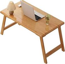 Nešiojamasis sulankstomas stalas, skirtas naudoti ant grindų ir lovoje Kompaktiškas ir universalus valgomojo ir kavos stalas rudos spalvos 80x40x34cm