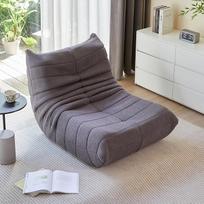 okwish Bean Bag sofa, grindų sofa, grindų kėdė su atlošu, patogi XXL skaitymo kėdė, tingi sofa, Bean Bag kėdė miegamajam, svetainei, kėdė su atlošu, pilka