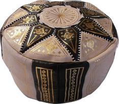 Ottomano 2209191146 Pouf Marokas Beanbag natūrali oda Arabo Etninis kojų atrama Rankų darbo