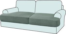 Pakuotė iš 2 tempimo T pagalvėlių sofos slipcovers viengubas sofos pagalvėlės apima 2 pagalvėlės sofos sėdynės pagalvėlė padengti (2, baseinas)