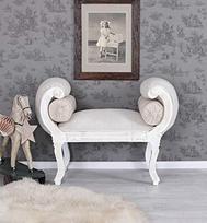 Palazzo Exclusive Cat591b01 Osmanų šezlongas Barokinis Volutenas 96 x 70 x 50 cm Shabby Chic