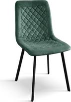PAZZO DESIGN Arianna id_1945 4 kėdžių rinkinys Žalias aksomas Metalinės kojos Virtuvės valgomojo kėdės