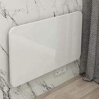 Plaukiojantis sulankstomas darbo stalas prie sienos su išskleidžiamu stalu ir skalbinių laikikliu, erdvę taupanti sulankstoma darbo vieta mažoms erdvėms, 80 x 30 cm