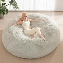 Pliušinių gyvūnų Bean Bag saugojimo, skalbiamas Bean Bag dangtelis be užpildo, tik pliušiniai Bean Bags, kėdės dangtis 60 colių, pilka