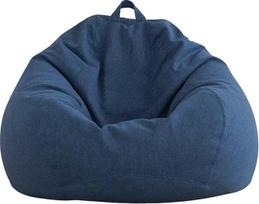 Pupų maišas su "Eco" užpildu Puff Relaxing kėdės sėdynės pagalvėlė Grindų pagalvėlė Pupų maišas 120 x 120 x 60 cm 350 L Navy Blue