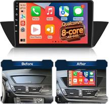Qualcomm 8-Kern 4+64GB Android Autoradio für BMW X1 E84 2009-2015, 10,1 Zoll Touchscreen, Drahtloses CarPlay & Android Auto, GPS Navi, Bluetooth 5.0, DSP, Rückfahrkamera