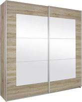 Rauch Alegro AP416.5112 Stumdomų durų spinta su 2 durimis 226 x 210 x 62 cm Veidrodžio priekis / korpusas: Dekoratyvinė spauda Sanremo ąžuolas šviesus
