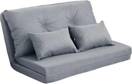 Reguliuojama sulankstoma sulankstoma kėdė su metaliniu rėmu, dūmų pilkos spalvos pagrindu, sofa-lova su atlošu ir pagalvėmis - sulankstomas čiužinys, futono kušetė, lova, puikiai tinka tinginiavimo dienoms
