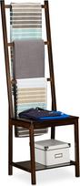Relaxdays, Drabužių stovas, Rankšluosčių laikiklis, Valet Stand, Bambukas, V x Š x G: apie 133 x 40 x 42 cm, Tamsiai ruda, Rankšluosčių laikiklis, 40 x 42 x 133 cm