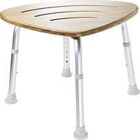 RIDDER Assistent A00502081 Bambukinė vonios kambario taburetė 57 x 41 x 35 - 47 cm