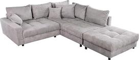 riess-ambiente.de Modern Living Landscape Kent 220 cm šviesiai pilka virvė su taburete ir pagalvėle Kampinė sofa