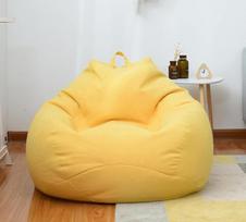 S/M/L Tingus sofos dangtelis Kėdės be užpildo Lininis audinys Lounger Seat Bean Bag Pouf Couch Tatami Gyvenamasis kambarys baldų dangtelis