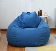 S/M/L Tingus sofos dangtelis Kėdės be užpildo Lininis audinys Lounger Seat Bean Bag Pouf Couch Tatami Gyvenamasis kambarys baldų dangtelis