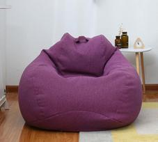 S/M/L Tingus sofos dangtelis Kėdės be užpildo Lininis audinys Lounger Seat Bean Bag Pouf Couch Tatami Gyvenamasis kambarys baldų dangtelis