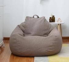 S/M/L Tingus sofos dangtelis Kėdės be užpildo Lininis audinys Lounger Seat Bean Bag Pouf Couch Tatami Gyvenamasis kambarys baldų dangtelis