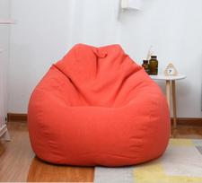 S/M/L Tingus sofos dangtelis Kėdės be užpildo Lininis audinys Lounger Seat Bean Bag Pouf Puff Couch Tatami Gyvenamasis kambarys baldų dangtelis