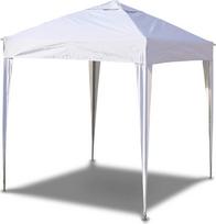 SANHENG Pop Up Gazebo Heavy Duty Vandeniui atsparus sodo 3x3m pavėsinė su plieniniu rėmu Kelionės krepšys ir 4 kojų svorio krepšiai (balta)